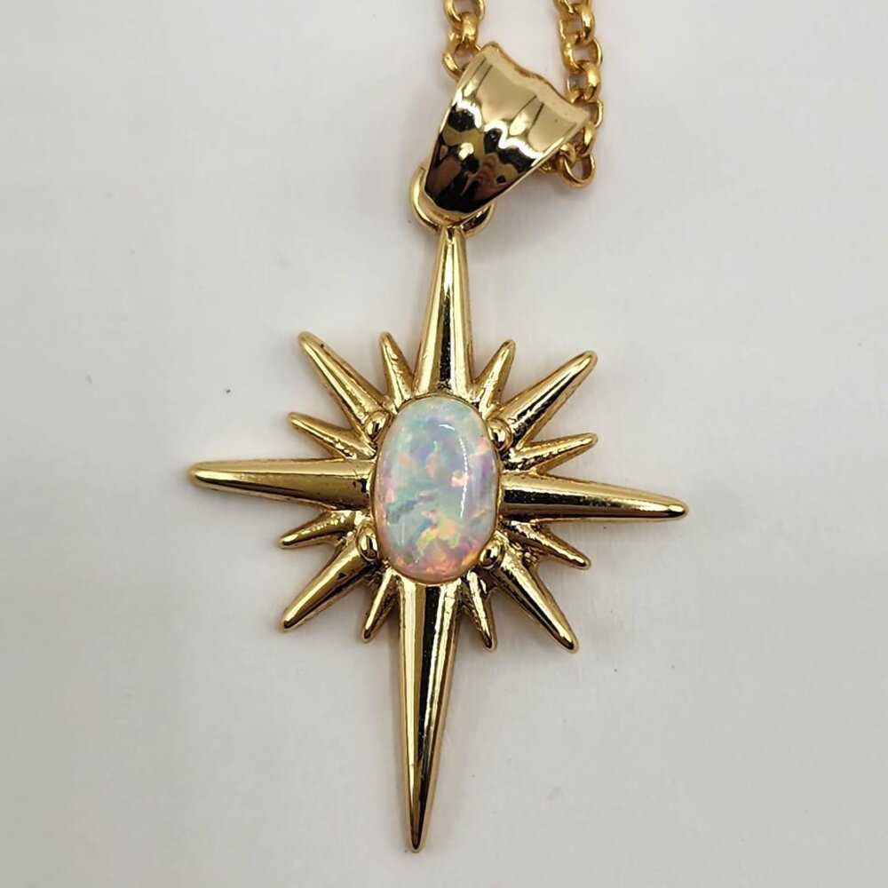 Opal Star Pendant